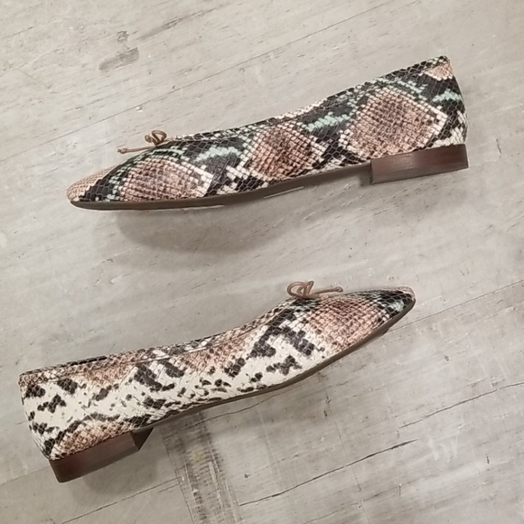 💕MADEWELL💕 Adelle Ballet Flat Snake Embossed Leather 8.5 NWOT - Picture 9 of 16